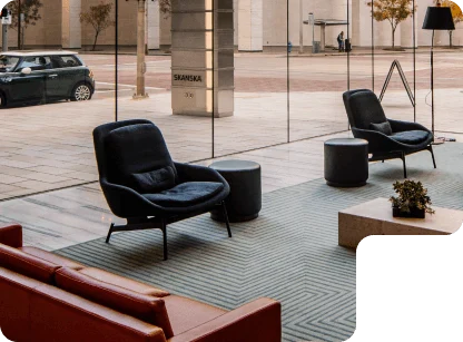 Clean minimal website design on a monitor